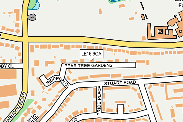LE16 9QA map - OS OpenMap – Local (Ordnance Survey)