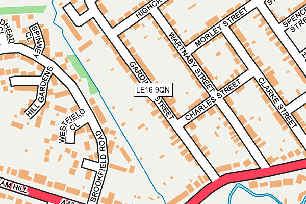 LE16 9QN map - OS OpenMap – Local (Ordnance Survey)
