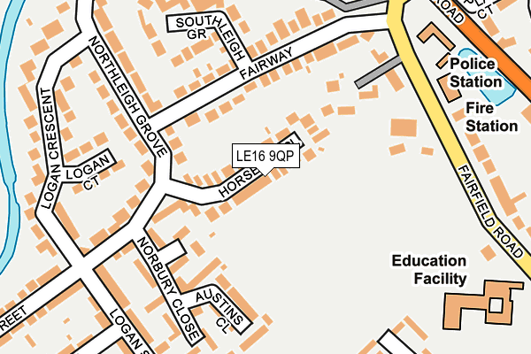 LE16 9QP map - OS OpenMap – Local (Ordnance Survey)