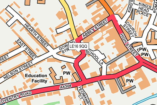 LE16 9QQ map - OS OpenMap – Local (Ordnance Survey)
