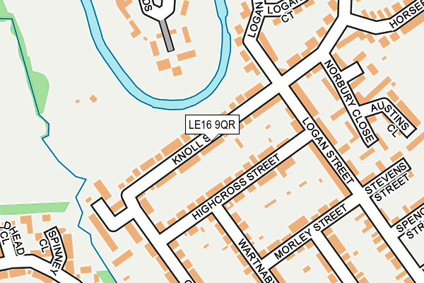 LE16 9QR map - OS OpenMap – Local (Ordnance Survey)