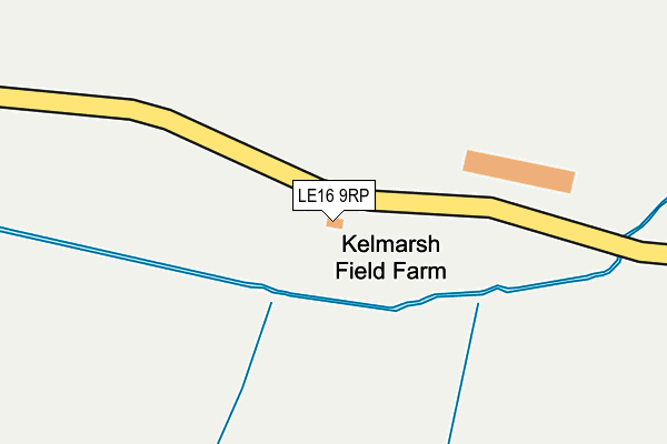 LE16 9RP map - OS OpenMap – Local (Ordnance Survey)