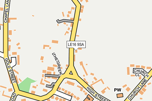 LE16 9SA map - OS OpenMap – Local (Ordnance Survey)