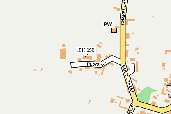 LE16 9SB map - OS OpenMap – Local (Ordnance Survey)