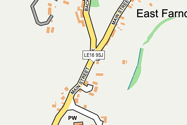 LE16 9SJ map - OS OpenMap – Local (Ordnance Survey)