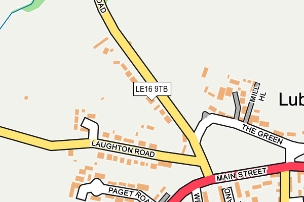 LE16 9TB map - OS OpenMap – Local (Ordnance Survey)