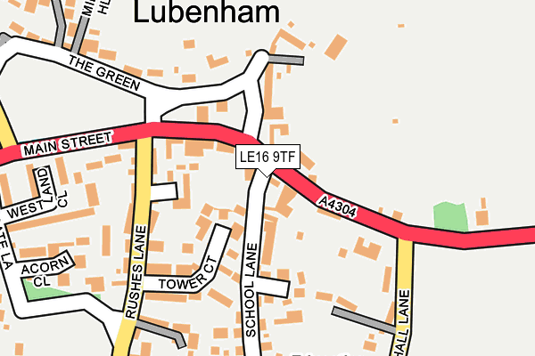 LE16 9TF map - OS OpenMap – Local (Ordnance Survey)