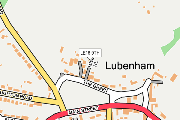 LE16 9TH map - OS OpenMap – Local (Ordnance Survey)