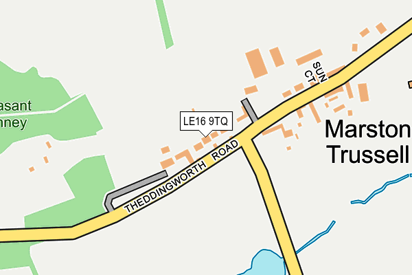 LE16 9TQ map - OS OpenMap – Local (Ordnance Survey)
