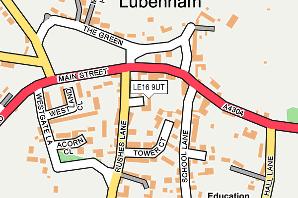 LE16 9UT map - OS OpenMap – Local (Ordnance Survey)