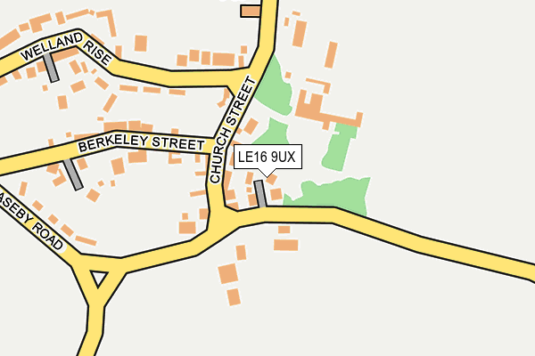 LE16 9UX map - OS OpenMap – Local (Ordnance Survey)