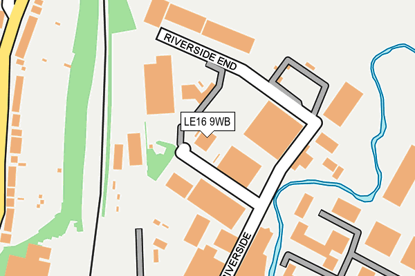 LE16 9WB map - OS OpenMap – Local (Ordnance Survey)