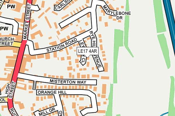 LE17 4AR map - OS OpenMap – Local (Ordnance Survey)