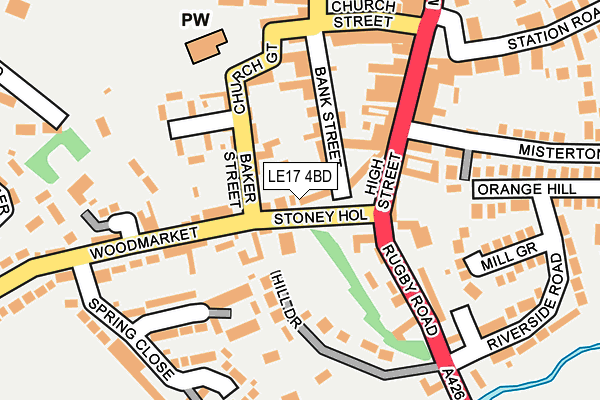 LE17 4BD map - OS OpenMap – Local (Ordnance Survey)