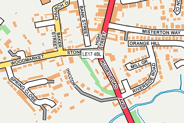 LE17 4BL map - OS OpenMap – Local (Ordnance Survey)