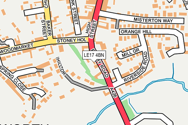 LE17 4BN map - OS OpenMap – Local (Ordnance Survey)