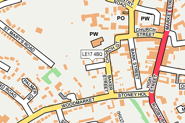 LE17 4BQ map - OS OpenMap – Local (Ordnance Survey)