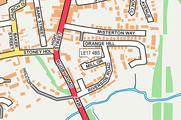 LE17 4BS map - OS OpenMap – Local (Ordnance Survey)