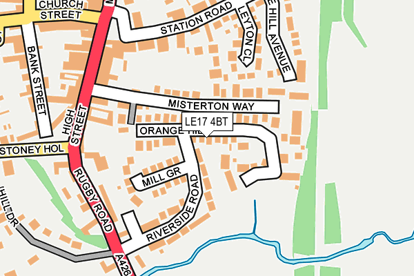 LE17 4BT map - OS OpenMap – Local (Ordnance Survey)