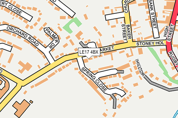 LE17 4BX map - OS OpenMap – Local (Ordnance Survey)