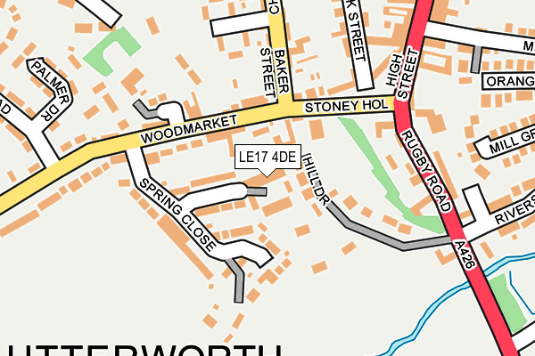 LE17 4DE map - OS OpenMap – Local (Ordnance Survey)