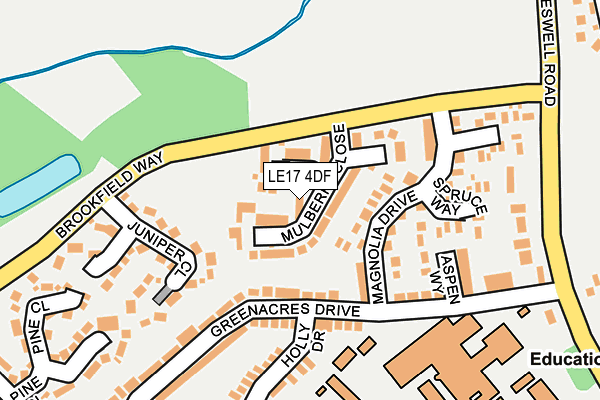 LE17 4DF map - OS OpenMap – Local (Ordnance Survey)