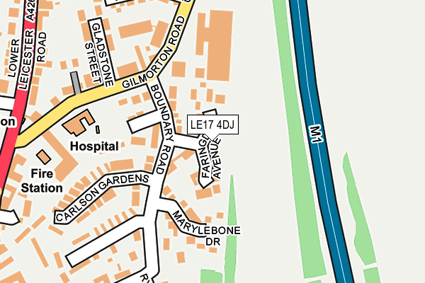 LE17 4DJ map - OS OpenMap – Local (Ordnance Survey)