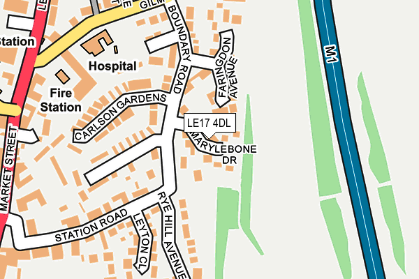 LE17 4DL map - OS OpenMap – Local (Ordnance Survey)