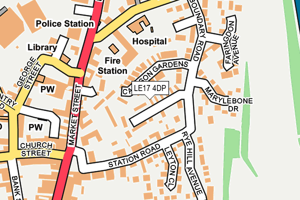 LE17 4DP map - OS OpenMap – Local (Ordnance Survey)