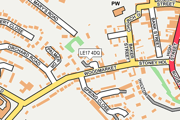 LE17 4DQ map - OS OpenMap – Local (Ordnance Survey)