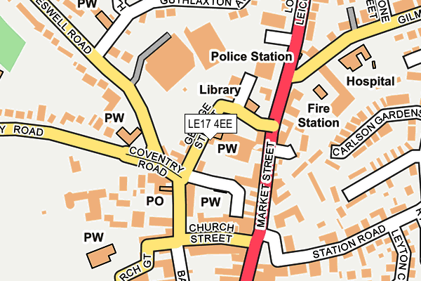 LE17 4EE map - OS OpenMap – Local (Ordnance Survey)