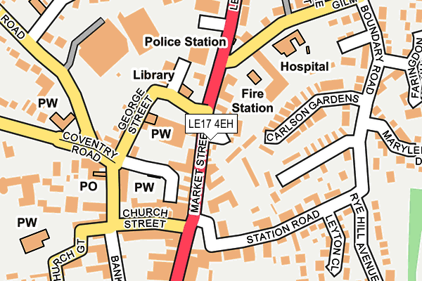 Map of THE FORGE CAFE (LUTTERWORTH) CIC at local scale