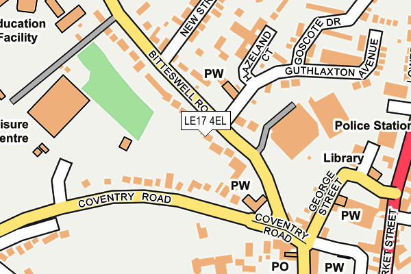 LE17 4EL map - OS OpenMap – Local (Ordnance Survey)