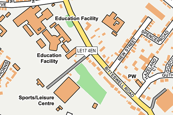 LE17 4EN map - OS OpenMap – Local (Ordnance Survey)