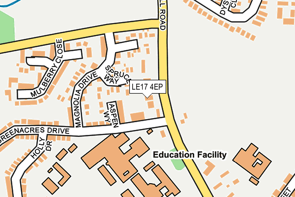 LE17 4EP map - OS OpenMap – Local (Ordnance Survey)