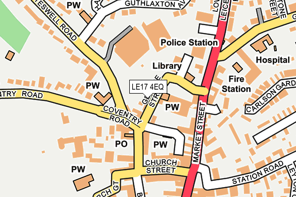 LE17 4EQ map - OS OpenMap – Local (Ordnance Survey)