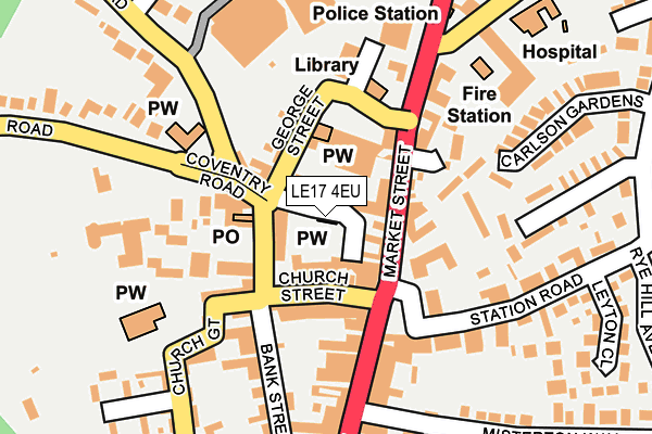 LE17 4EU map - OS OpenMap – Local (Ordnance Survey)