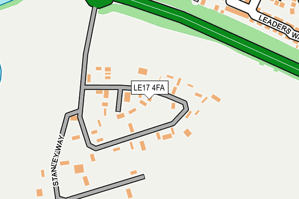 LE17 4FA map - OS OpenMap – Local (Ordnance Survey)