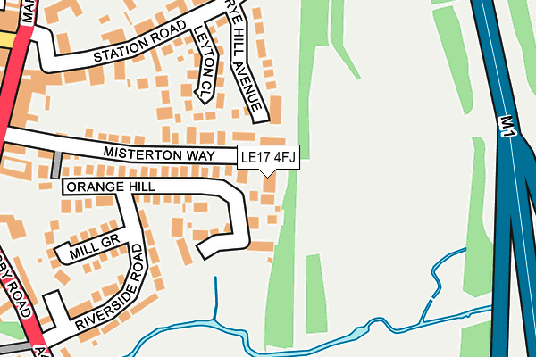 LE17 4FJ map - OS OpenMap – Local (Ordnance Survey)