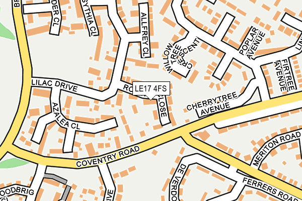 LE17 4FS map - OS OpenMap – Local (Ordnance Survey)