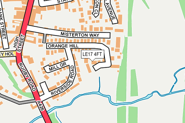 LE17 4FT map - OS OpenMap – Local (Ordnance Survey)