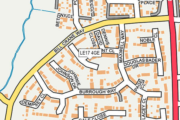 LE17 4GE map - OS OpenMap – Local (Ordnance Survey)