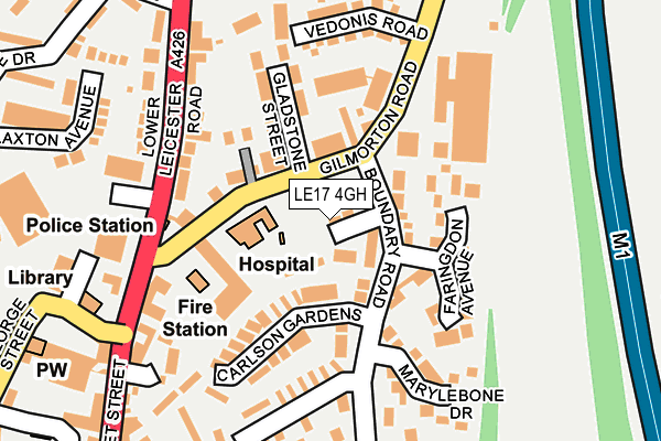 LE17 4GH map - OS OpenMap – Local (Ordnance Survey)