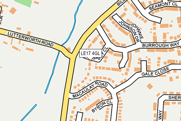 LE17 4GL map - OS OpenMap – Local (Ordnance Survey)