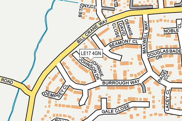 LE17 4GN map - OS OpenMap – Local (Ordnance Survey)