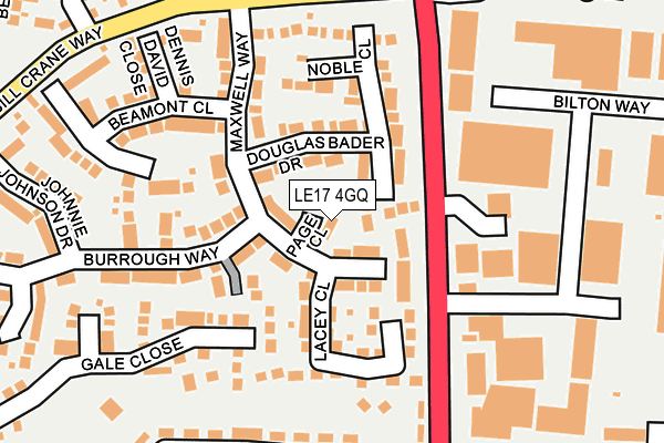 LE17 4GQ map - OS OpenMap – Local (Ordnance Survey)