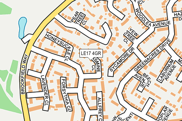 LE17 4GR map - OS OpenMap – Local (Ordnance Survey)
