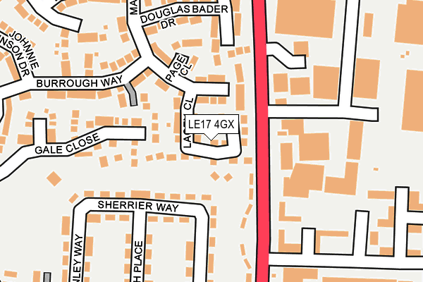 LE17 4GX map - OS OpenMap – Local (Ordnance Survey)