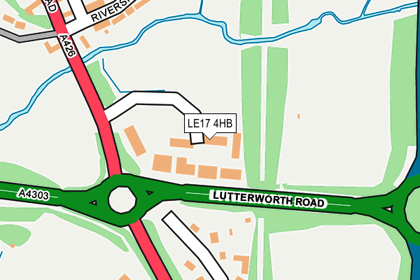 LE17 4HB map - OS OpenMap – Local (Ordnance Survey)