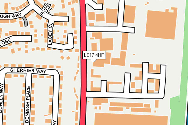 LE17 4HF map - OS OpenMap – Local (Ordnance Survey)